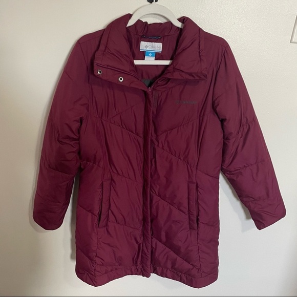 Columbia Eggplant Purple Snow Eclipse Mid Jacket Winter Fall Coat Size M - Picture 1 of 7